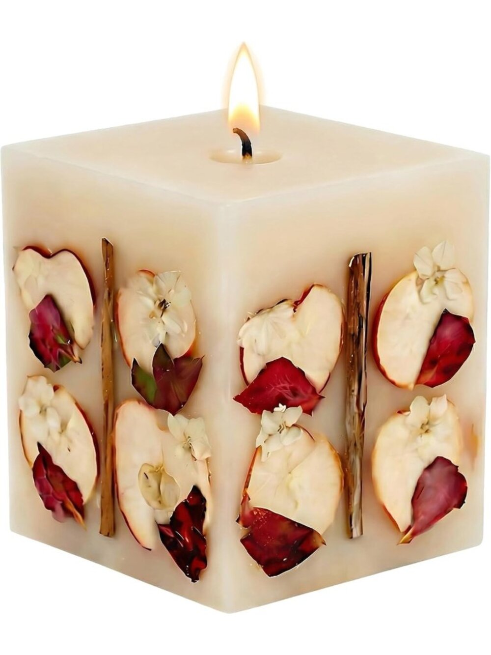 Large Eco-Friendly Apple Vanilla Candle - Natural Soy & Beeswax, Long-Lasting